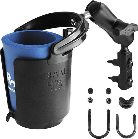 Brake-clutch Reservoir Mount W-self-leveling Cup Holder