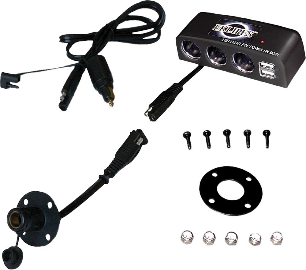 Motorcycle Tank Bag Multiport Charging Station (black)