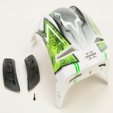 Gm69-s Crusader Ii Top Vent (white-green)