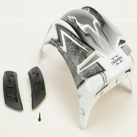 Gm69-s Crusader Ii Top Vent (white-dark Silver)