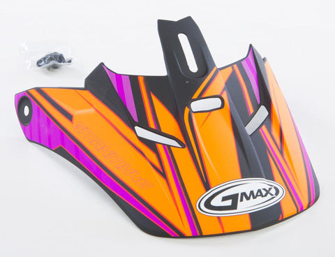 Gm46.2 Coil Helmet Visor Flat Black-flo-orange M-3x
