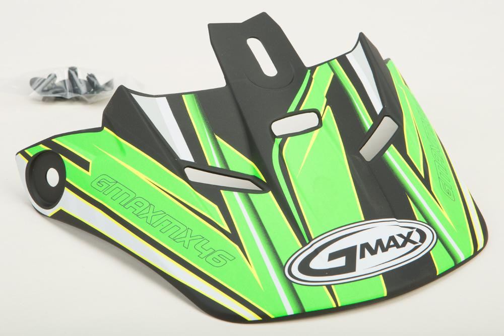 Gm46.2 Coil Helmet Visor Flat Black-flo-green Ys-yl