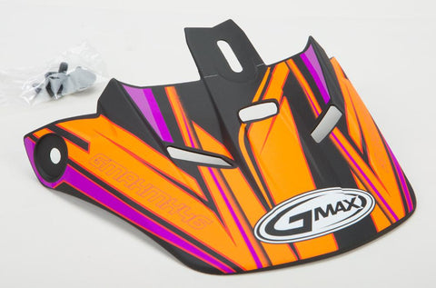 Gm46.2 Coil Helmet Visor Flat Black-flo-orange Ys-yl