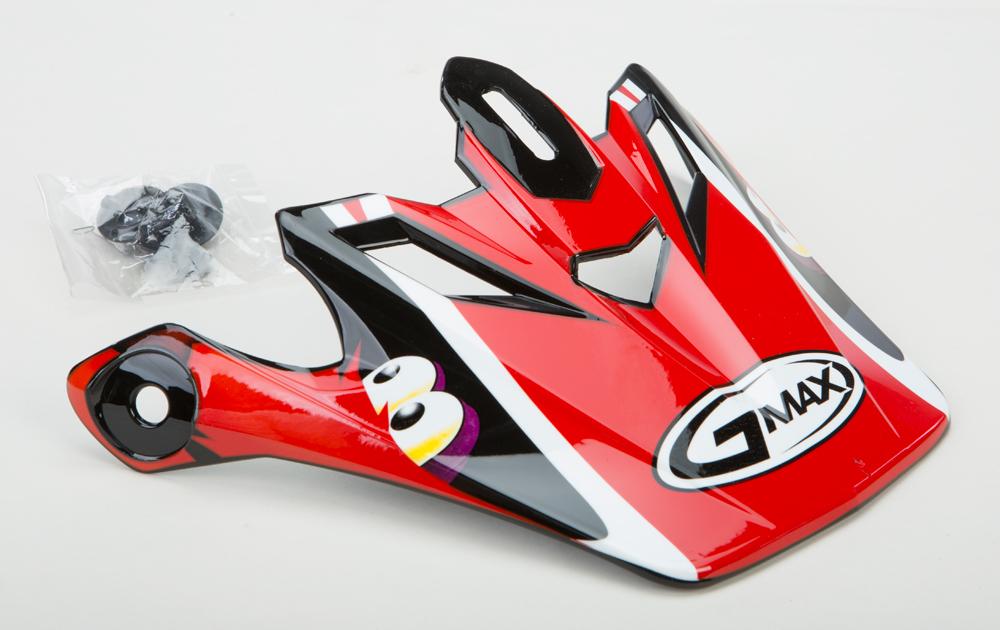 Gm46y-1 Kritter Ii Visor White-red Youth