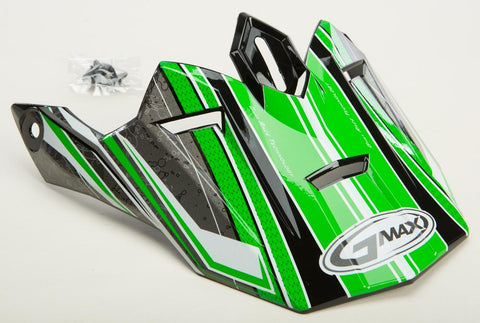 Gm76x Helmet Visor W-screws Bio (green-white-black)