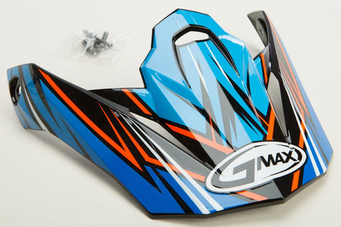 Visor Raz Mx86 W-3 Screws Blue-hi-vis Orange