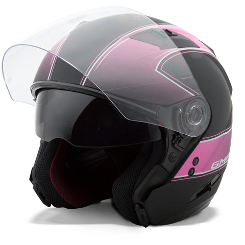 Of77 Open Face Helmet Xl Classic (Flat Black/Pink)