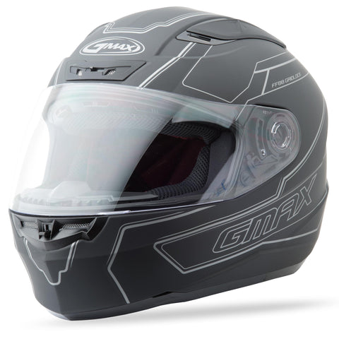 Ff88 Full Face Derk Helmet Flat Black/Silver Xs