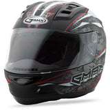 Gm69 Full Face Mayhem Helmet Black/Silver/Hi-Vis Orange X