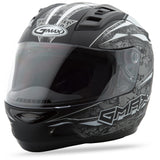 Gm69 Full Face Mayhem Helmet Black/Silver/Hi-Vis Orange X