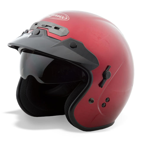 Gm32 O/F Helmet W/Sun Shield Candy Red Xs