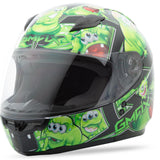 Gm49Y Full Face Helmet Attack Black/Pink Ym