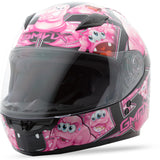 Gm49Y Full Face Helmet Attack Black/Pink Ym