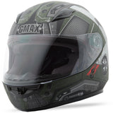 Gm49Y Trooper Full Face Helmet Ys (Flat Green/Black/Red)