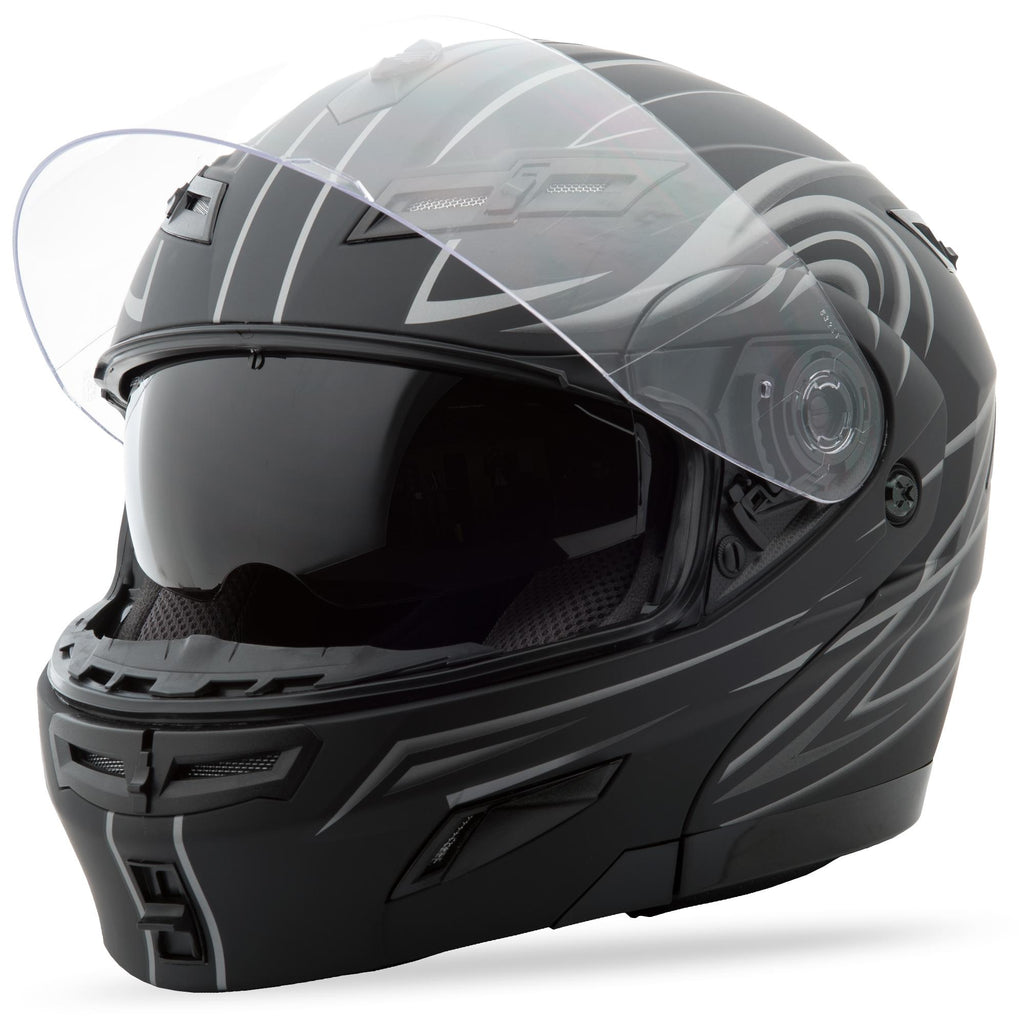 Gm54S Modular Helmet Derk Flat Black/Silver Xs