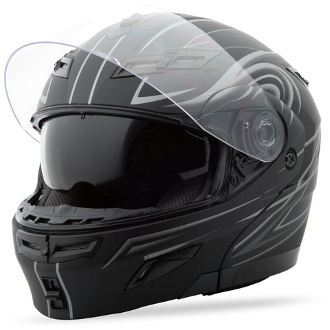 Gm54S Modular Helmet Derk Flat Black/Silver Xs