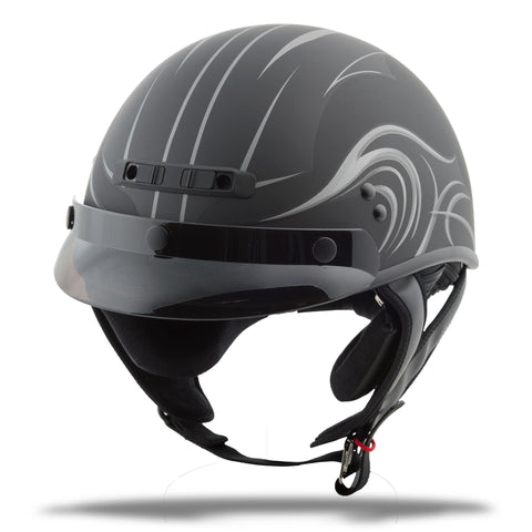 Gm35 Half Helmet - Dressed Der K Flat Black 2X