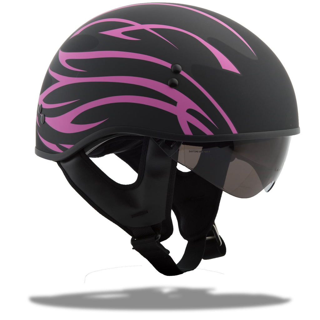 Gm65 Naked Half Helmet Grit Flat Black/Pink Xs
