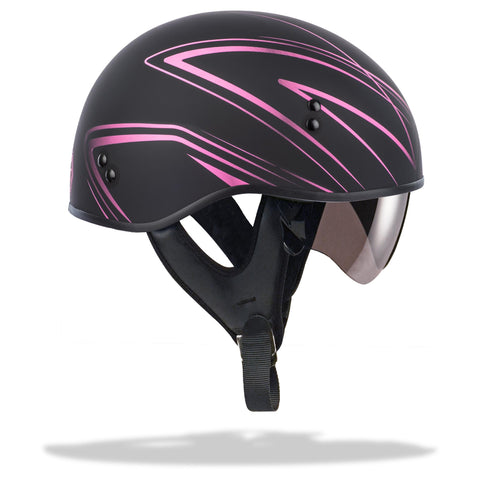 Gm65 Torque Naked Half Helmet Flat Black/Pink Xs