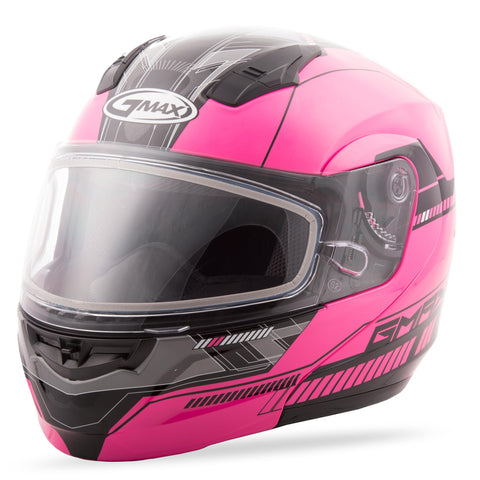 Md04 Snow Modular Helmet Hi-Vis Pink/Black X