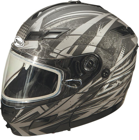 Gm54s Modular Helmet Flat Black-silver Xs