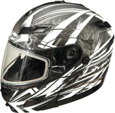 Gm54s Modular Helmet Flat Black-white-silver S