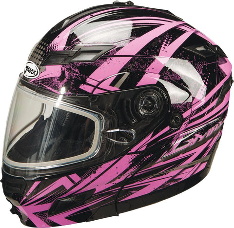 Gm54s Modular Helmet Black-pink-silver Xs