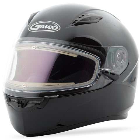 Ff49 Solid Snow Helmet Black W/Electric Shield Xl