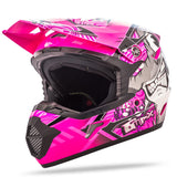 Mx46 Hooper Helmet Black/Pink/Purple Ys