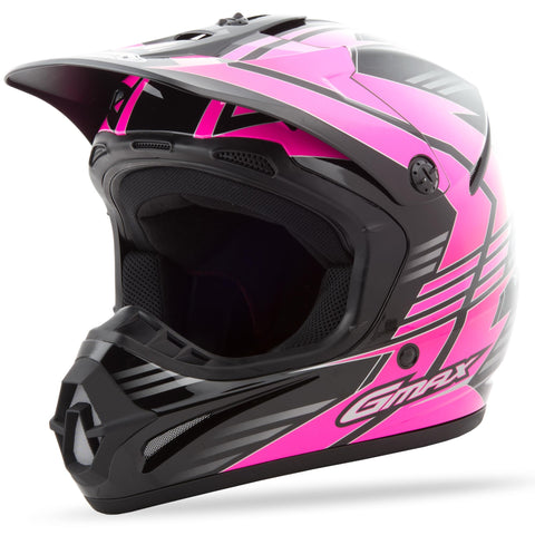 Gm46.2Y Race Helmet Black/Hi-Vis Pink Ys