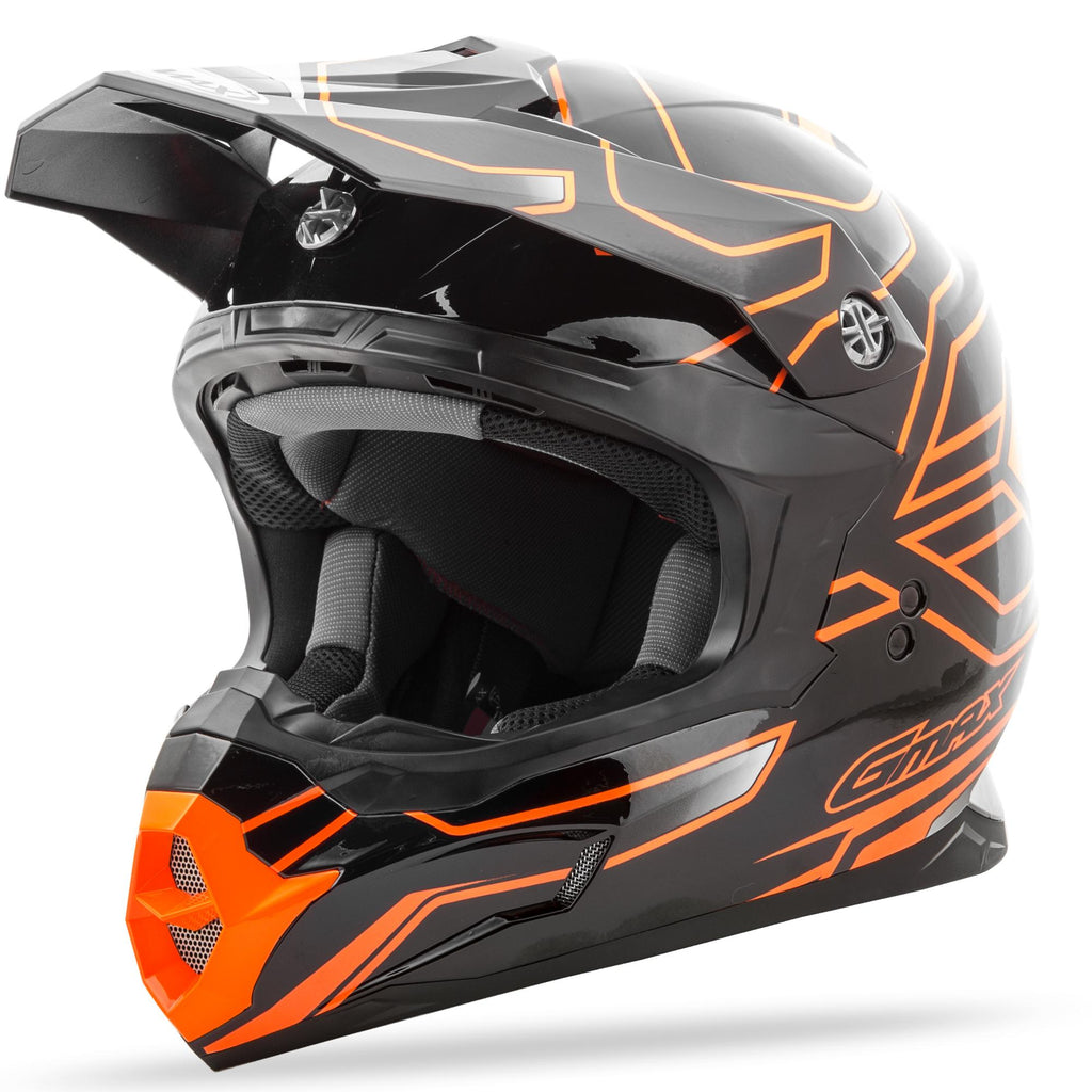 Mx86 Step Helmet Black/Hi-Vis Orange X