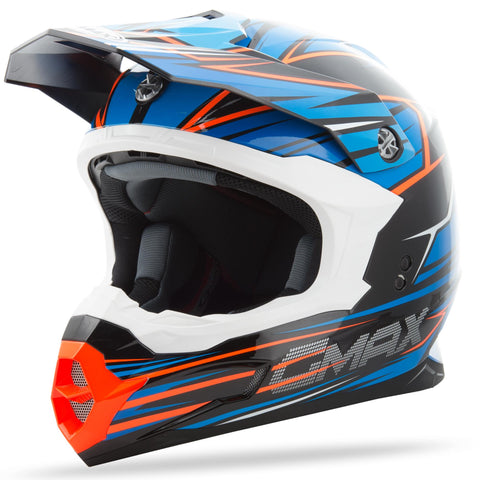 Mx86 Raz Helmet Black/Blue/Hi-Vis Orange Xs