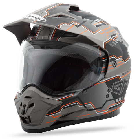 Gm11 D/S Adventure Helmet Flat Black/Hi-Vis Orange S