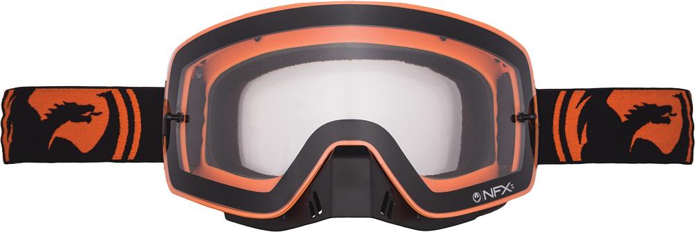 Nfxs Goggle Black Orange Split W-clear Lens