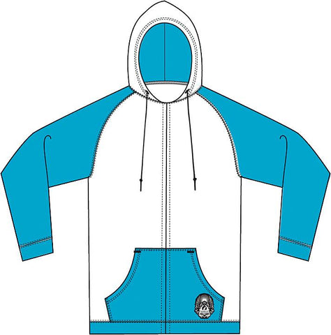 Block Out Zip Hoody White S