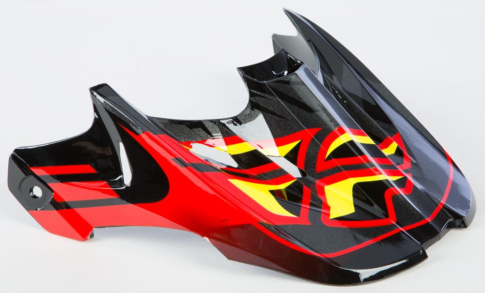 Kinetic Pro Shorty Helmet Visor (black-red-lime)