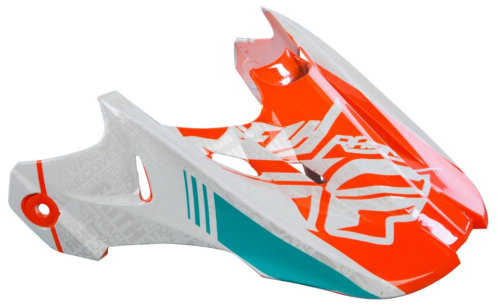 Kinetic Pro Canard Helmet Visor (white-teal-orange)