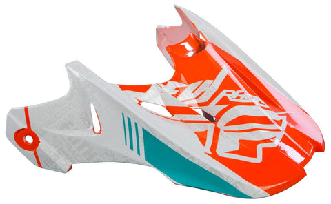 Kinetic Pro Canard Helmet Visor (white-teal-orange)