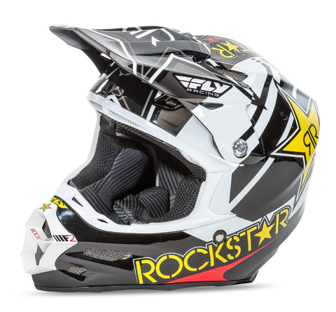 F2 Carbon Rockstar Helmet Black/White X