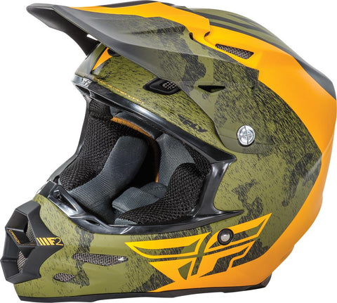 F2 Carbon Pure Helmet Matte Black-orange-camo X