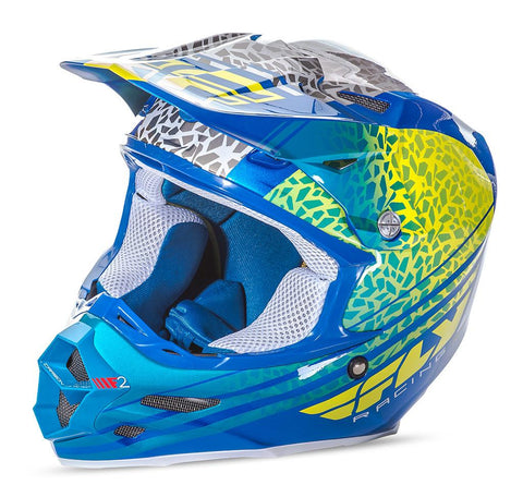 F2 Animal Helmet Yellow/Blue/White Xs