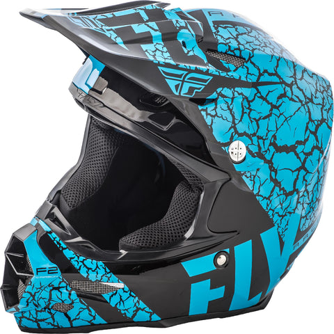 F2 Carbon Fracture Helmet Light Blue/Black X