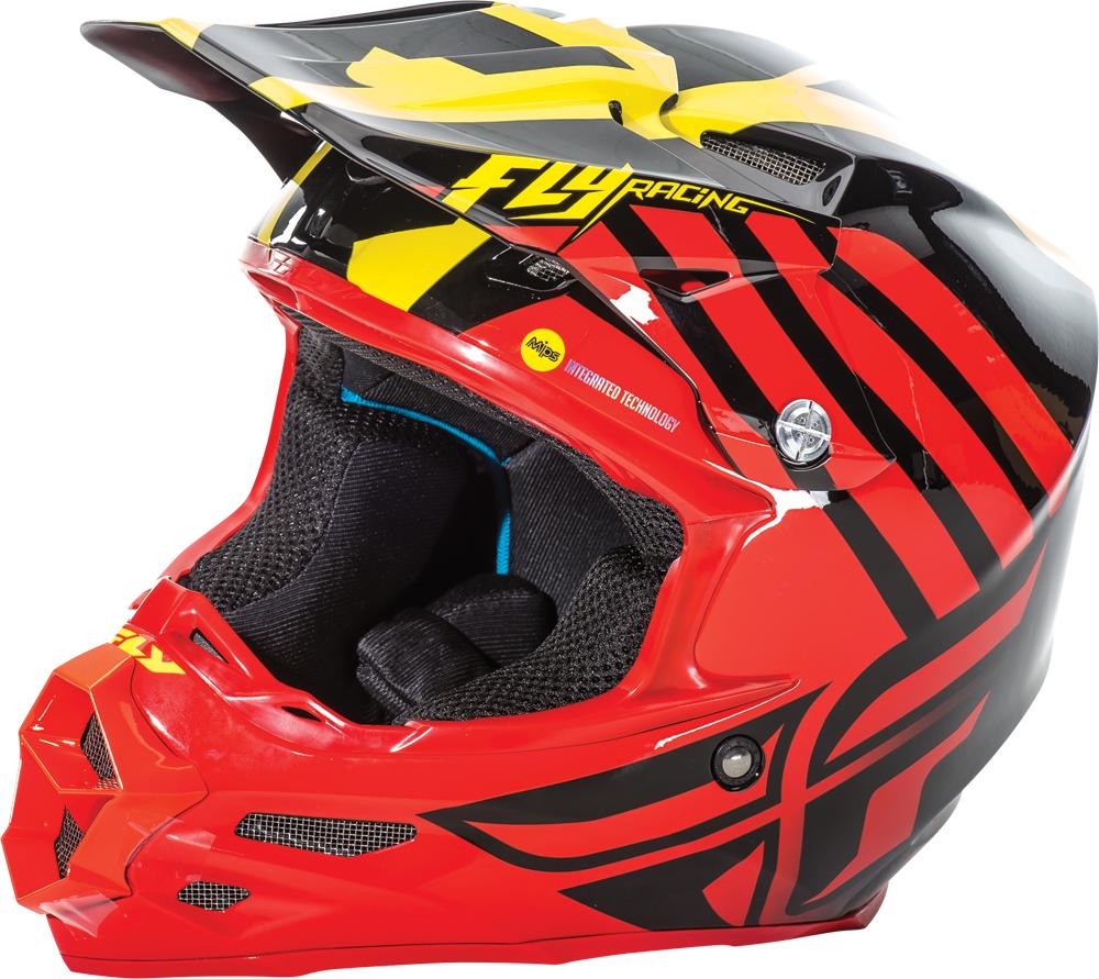 F2 Carbon Mips Zoom Helmet Red-black-yellow 2x