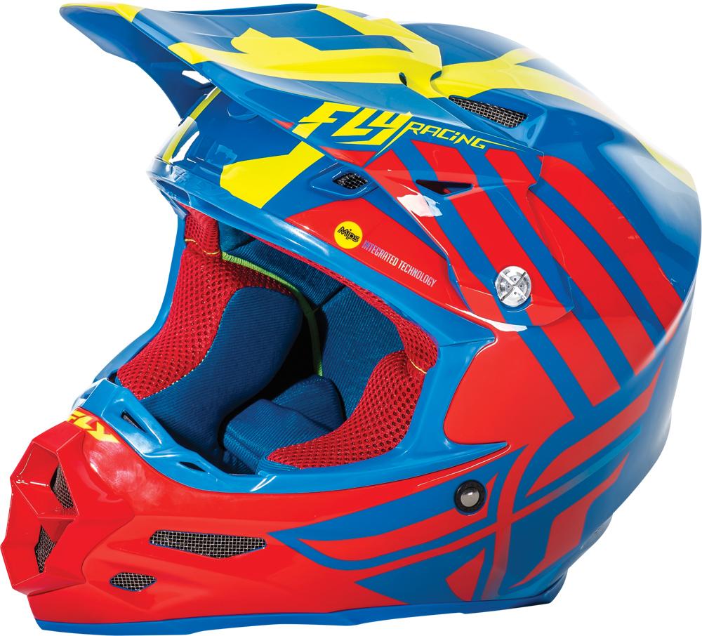 F2 Carbon Mips Zoom Helmet Blue-red-hi-vis 2x
