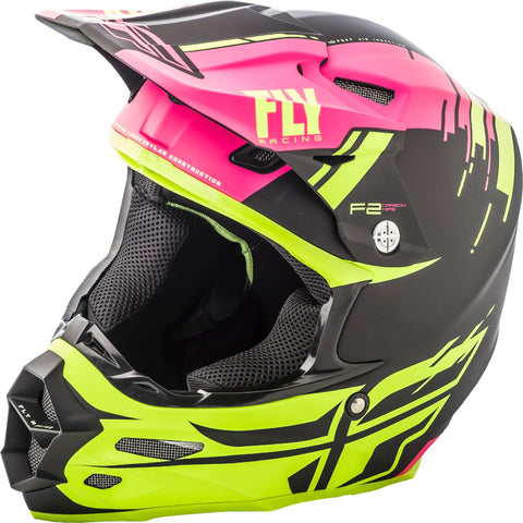 F2 Carbon Forge Helmet Matte Pink/Hi-Vis/Black X