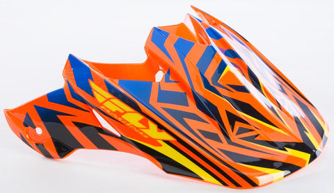 F2 Carbon Short Visor (yellow-orange-blue)