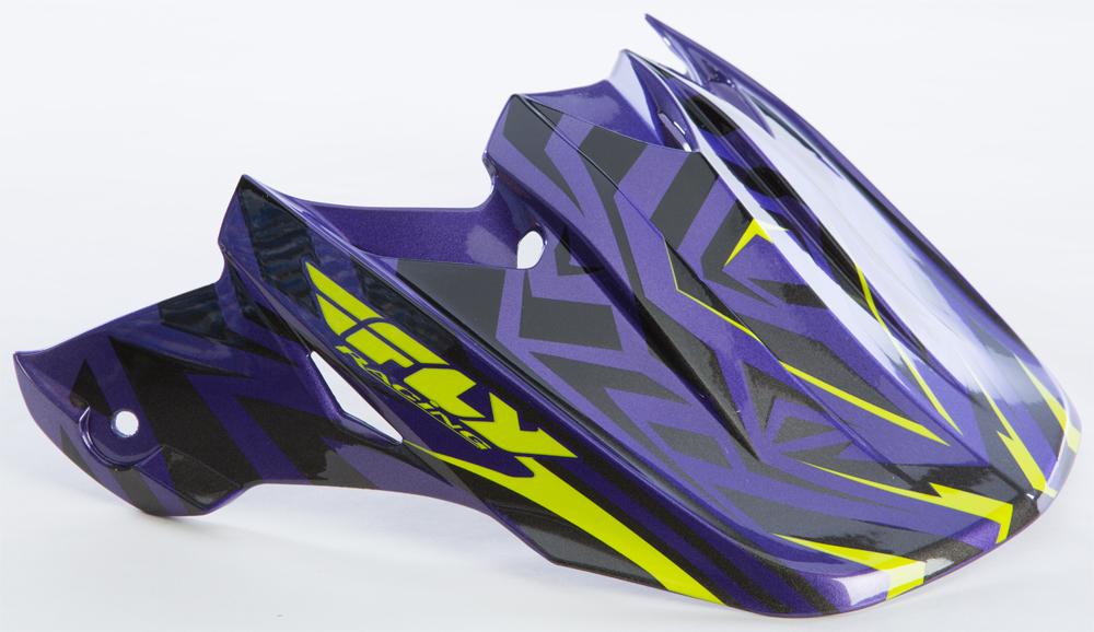 F2 Carbon Short Visor (blue-lime-purple)