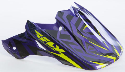 F2 Carbon Short Visor (blue-lime-purple)