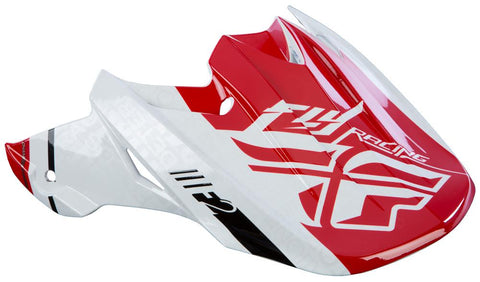 F2 Carbon Canard Helmet Visor (white-red)