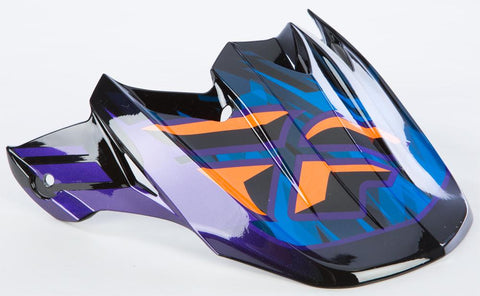 F2 Carbon Shorty Helmet Visor (black-purple-orange)